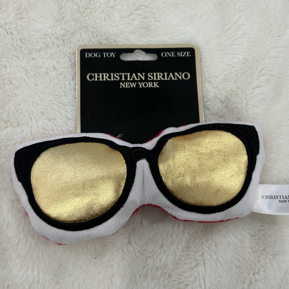 💥PRICE⬇️ CHRISTIAN SIRIANO NEW YORK • Eye Glasses Dog Toy • Small
